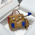 HERMES KELLY DOLL PICTO MINI 18 BROWN MIX BLUE CALFSKIN