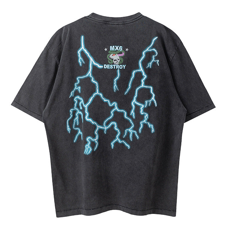 SAINT MICHAEL  + TEFLON DISCO Distressed Printed Cotton-Jersey T-Shirt
